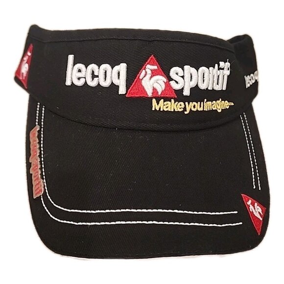 LE COQ SPORTIF new vintage mens womens Sun Visor golf tennis cap hat lapel pin - Picture 1 of 8